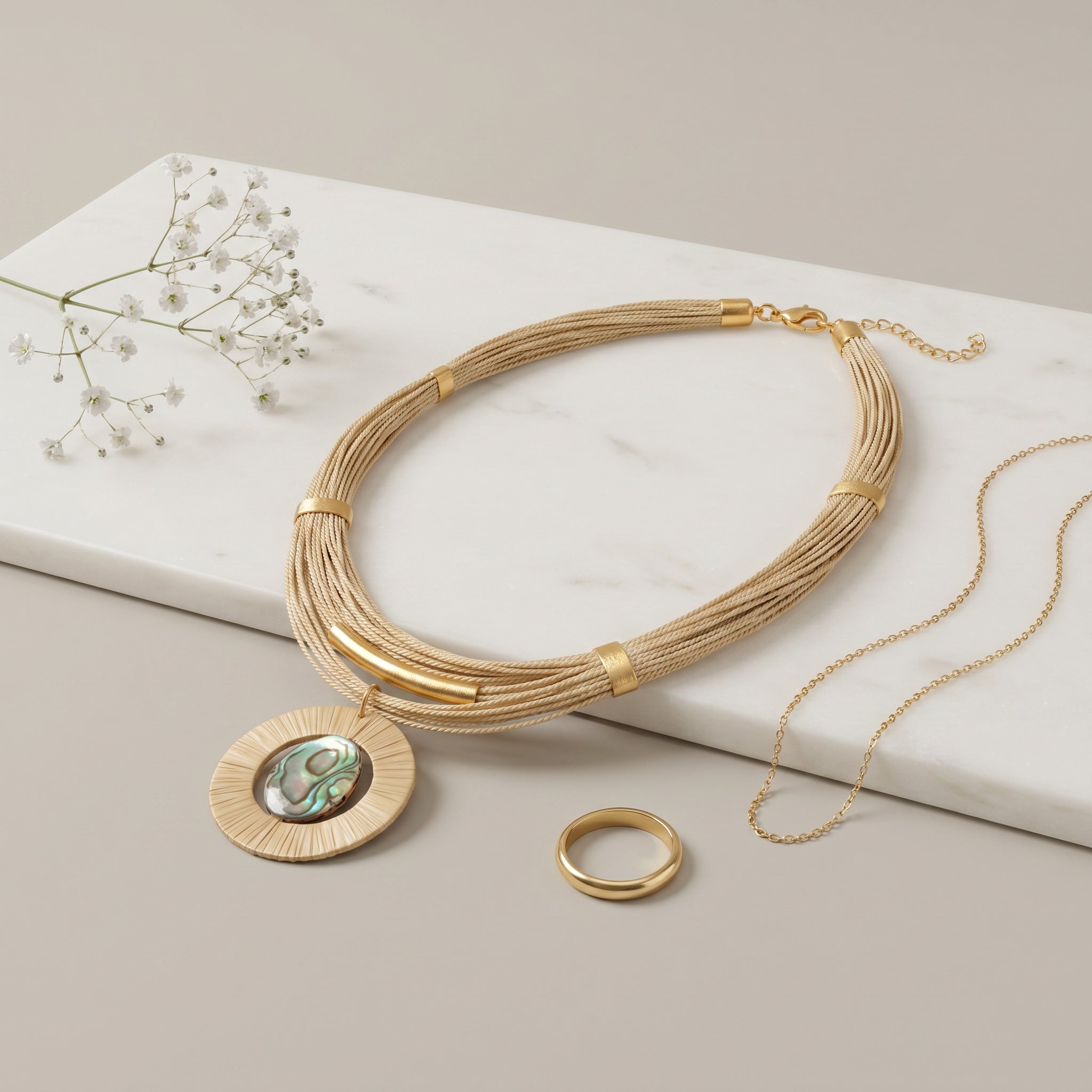 Buriti Artisanal Serelis Necklace | Exotic Vegan Silk