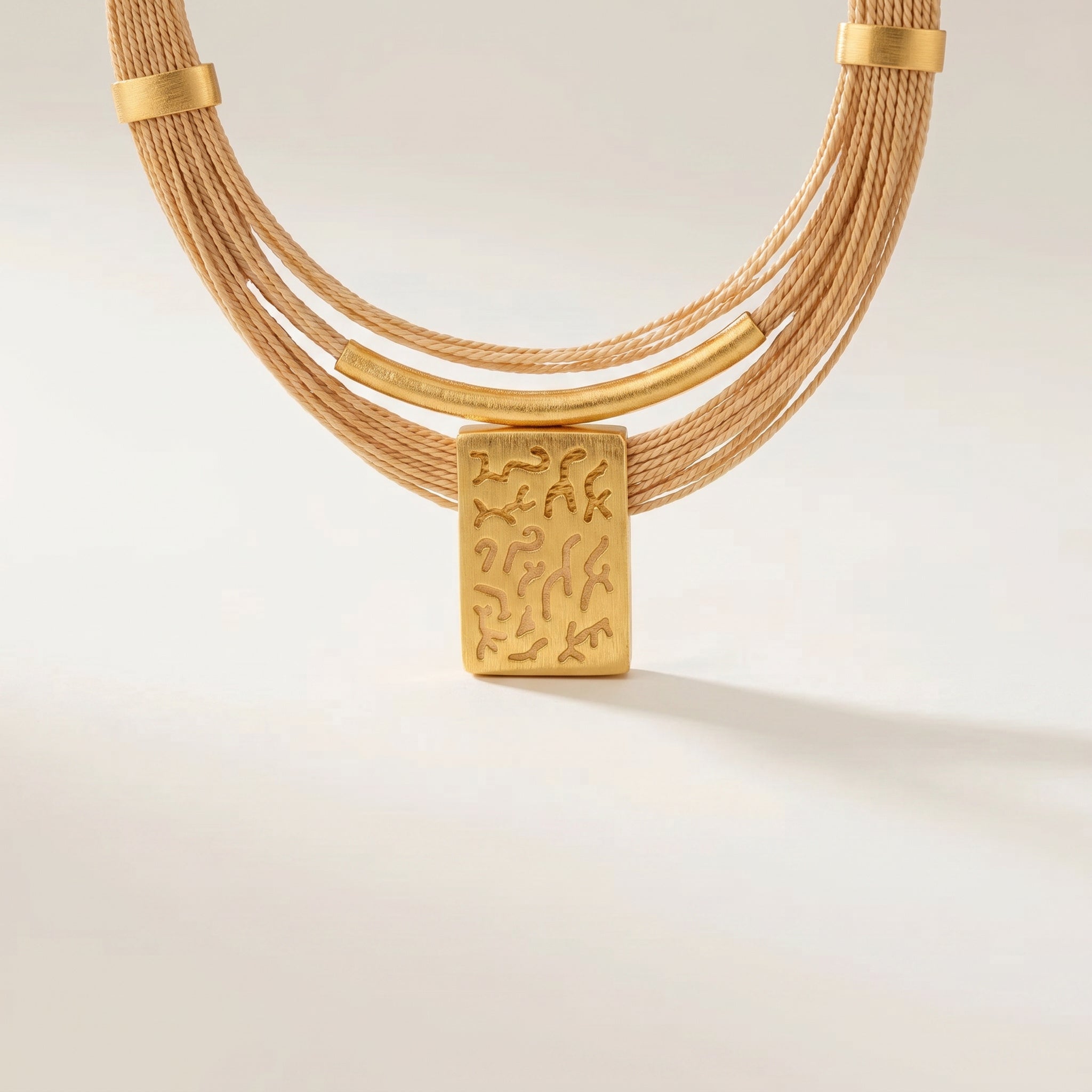 Buriti Statement Solari Necklace on a light background. Puplee Store
