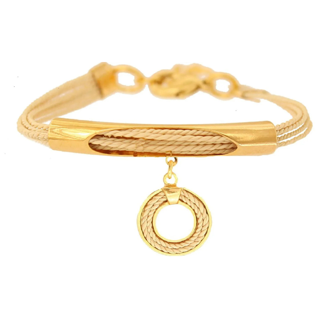 Isyra Bracelet – handmade triple-line jewelry with chrysonite stone – Purplee Store