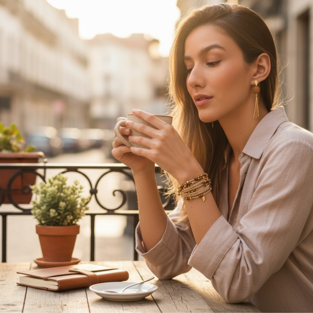 Purplee Store exclusive Amaris set – organic artisanal jewelry