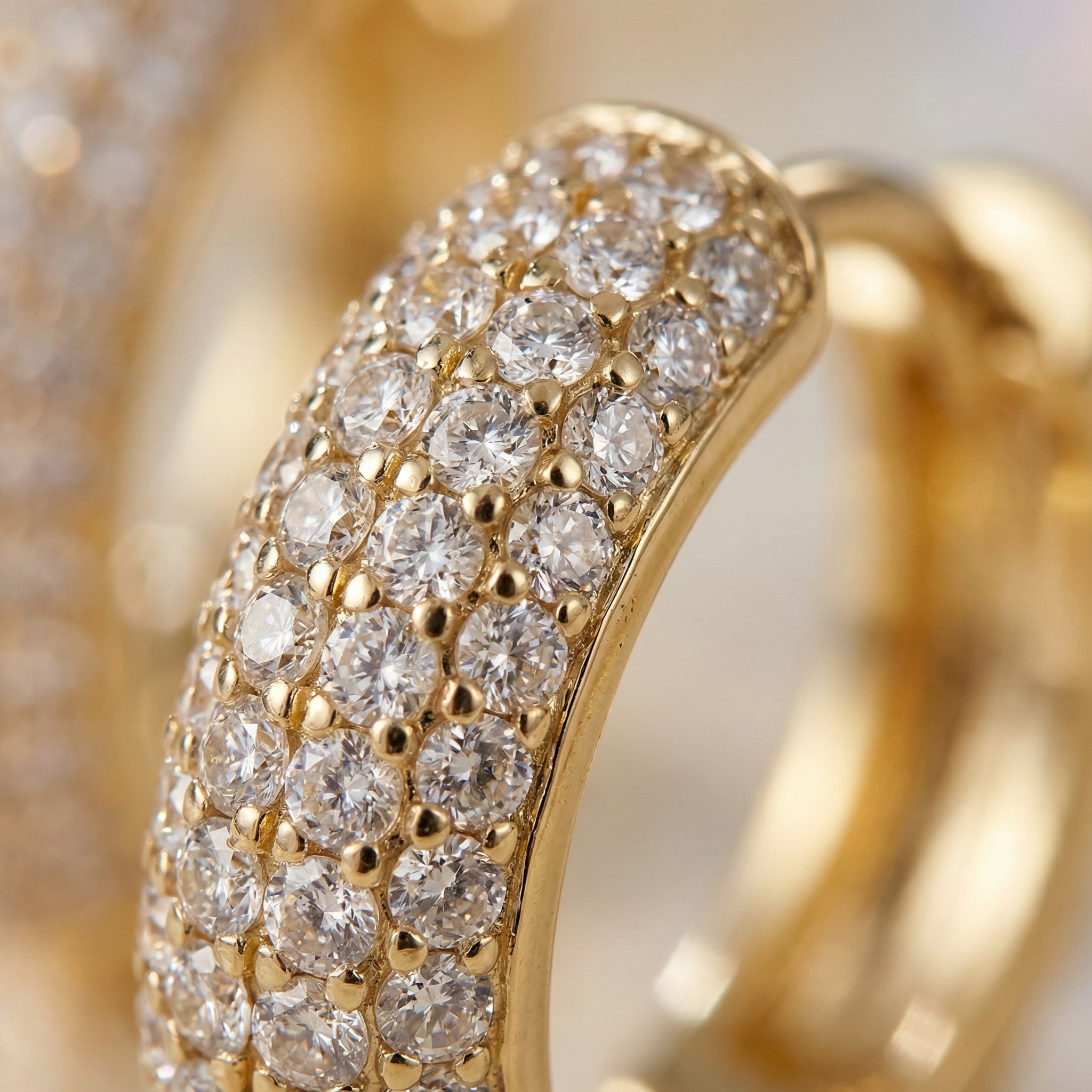 Close-up at Lumina Gemstone Huggie Hoops |Purplee Store