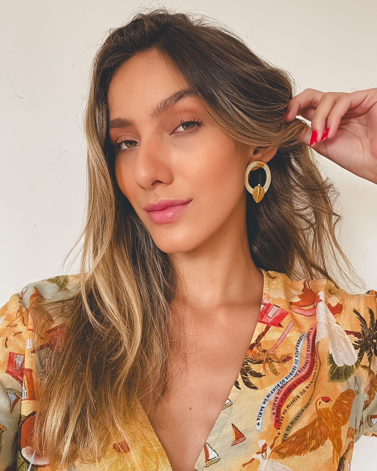 Elegant Zariel Earrings with natural texture and artisanal finish