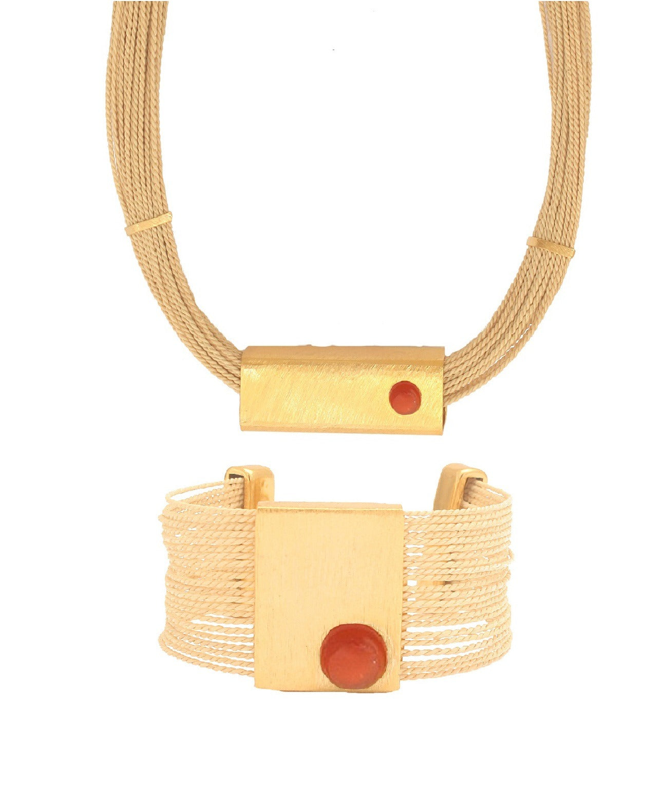 Coralis Bracelet with Mother of Pearl, Green Quartz, or Fire Agate