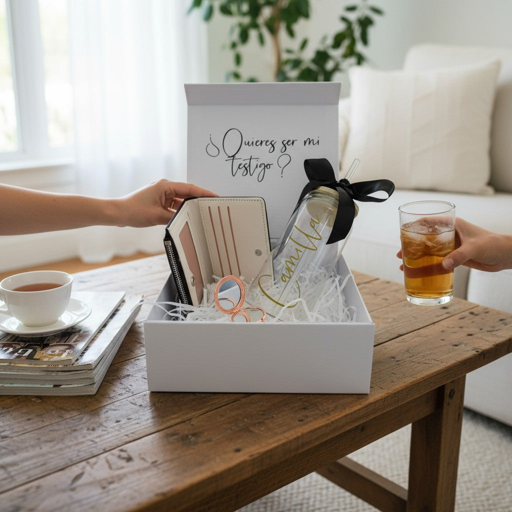 Caja de cristal púrpura