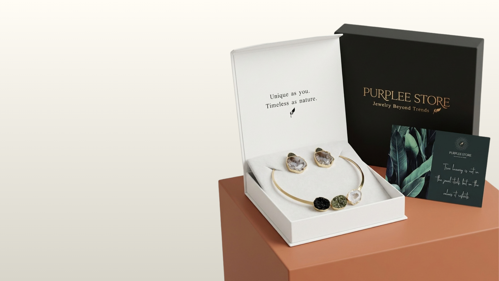 Elegant luxury Purplee Store packing