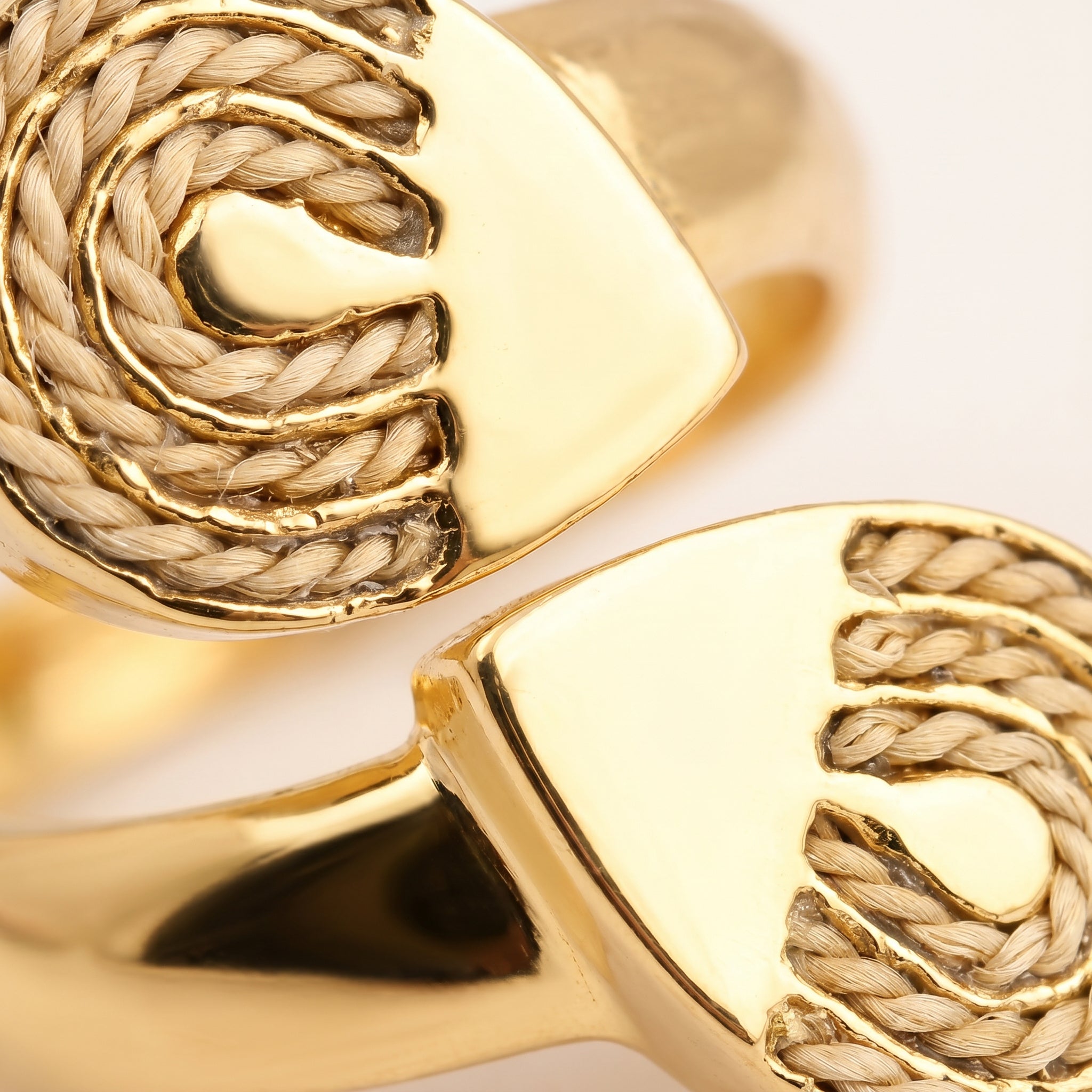 Close-up of Buriti Elyra Ring | Exotic Vegan Silk on a light background