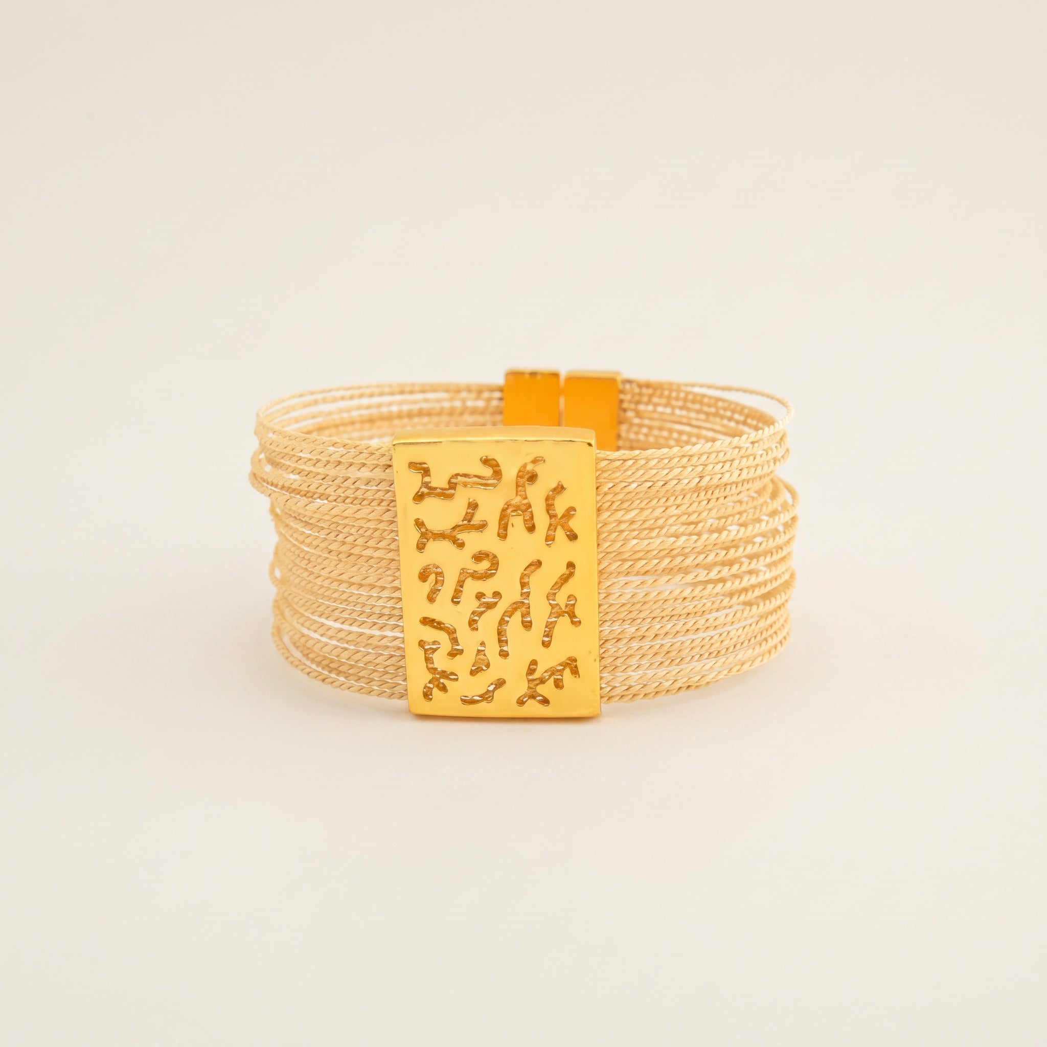 Purplee Store Buriti Naelis Bracelet | Exotic Vegan Silk on a light beige background