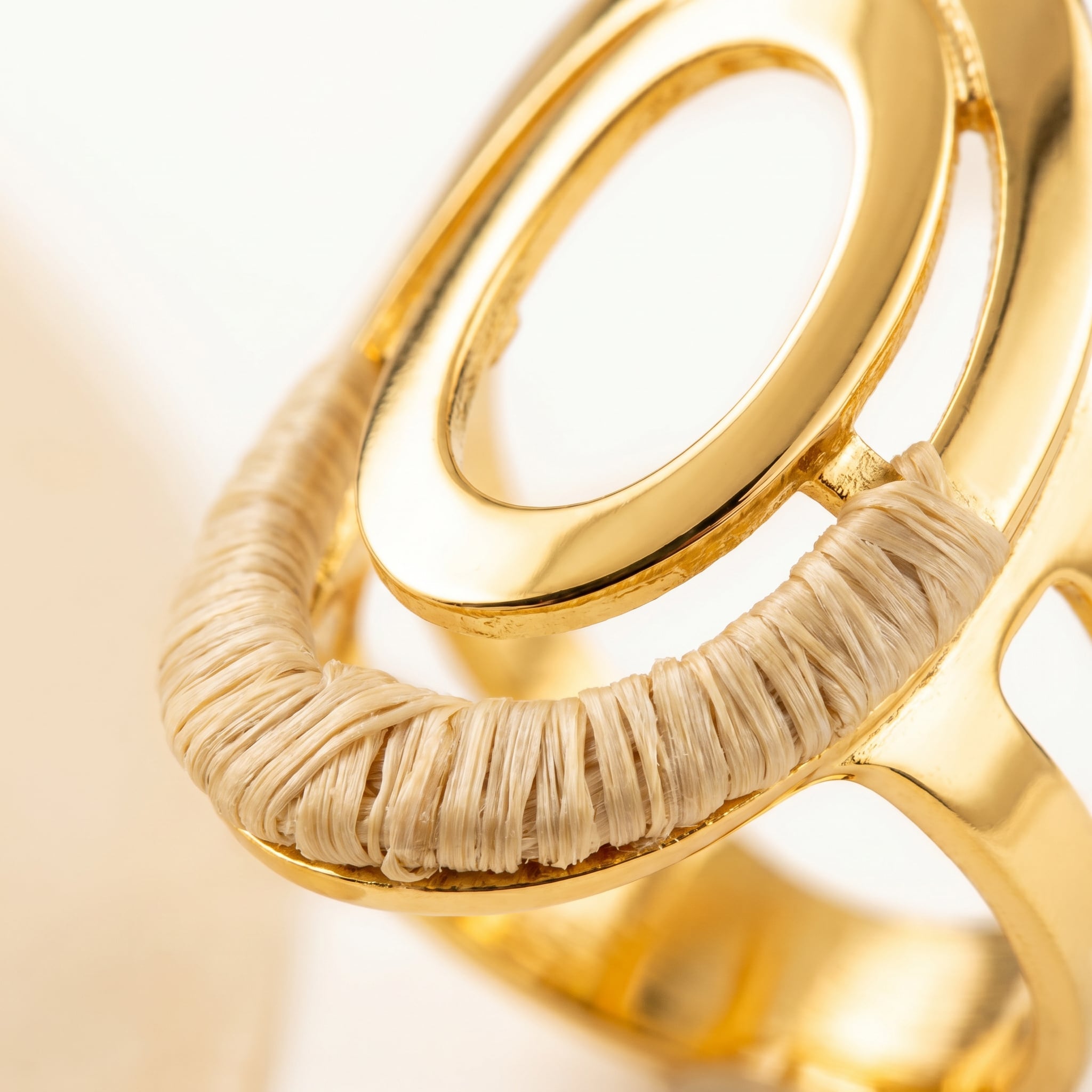 Purplee Store Buriti Orliane Ring | Exotic Vegan Silk with textured design on a light background