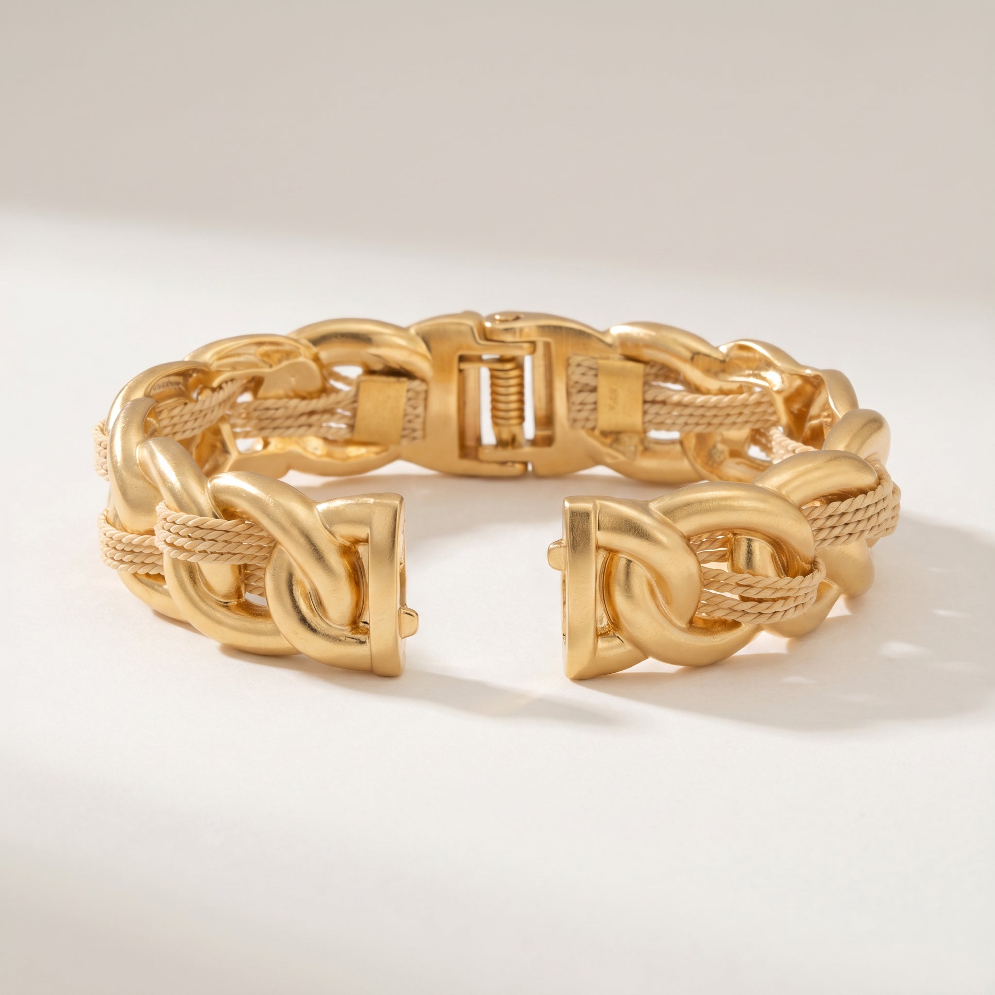 Purplee Store Buriti Talure Statement Bracelet | Exotic Vegan Silk on a light beige background