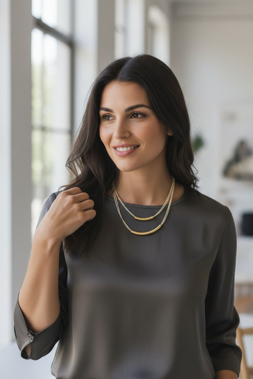 Dualis Necklace – versatile double-layer artisanal jewelry