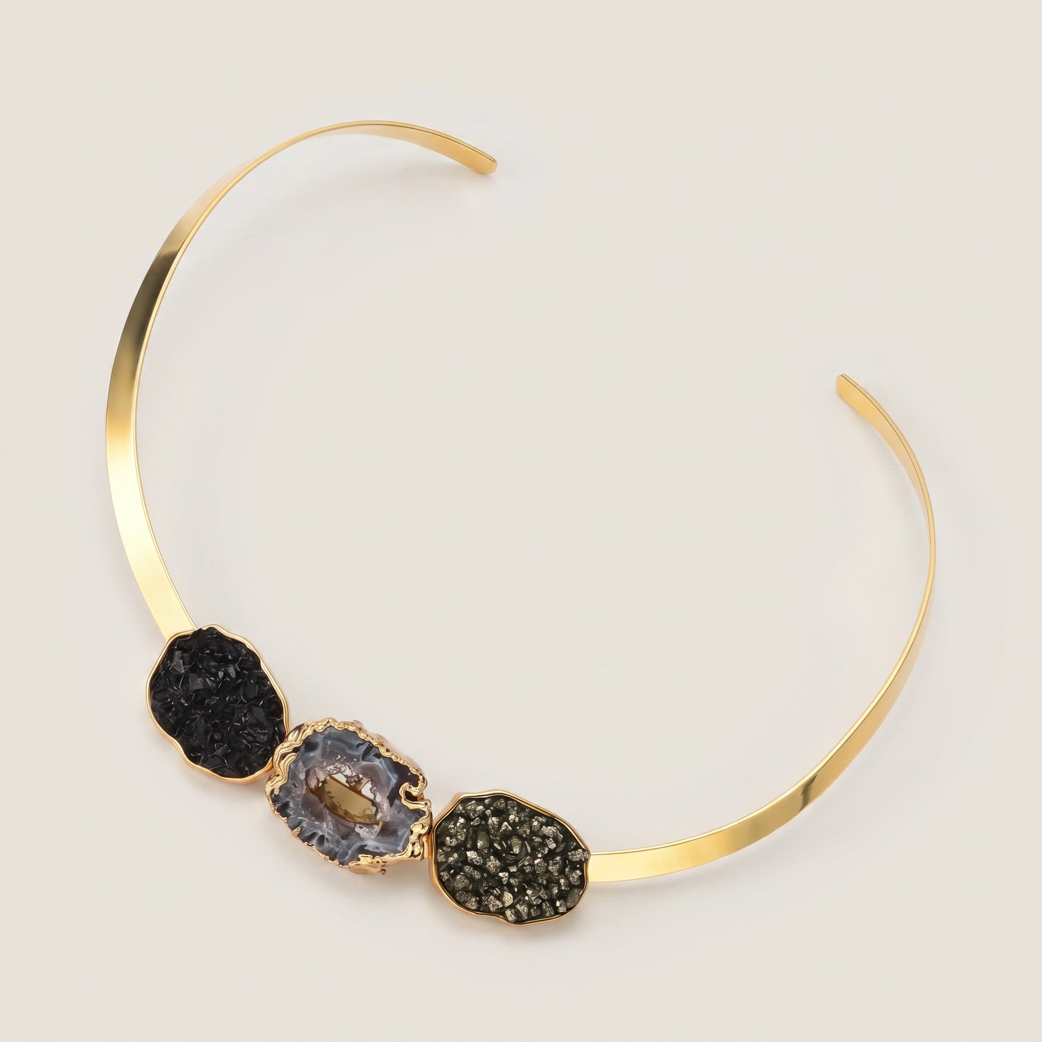 Earthly Opulence Triple Power Gemstone Choker - Purplee Store