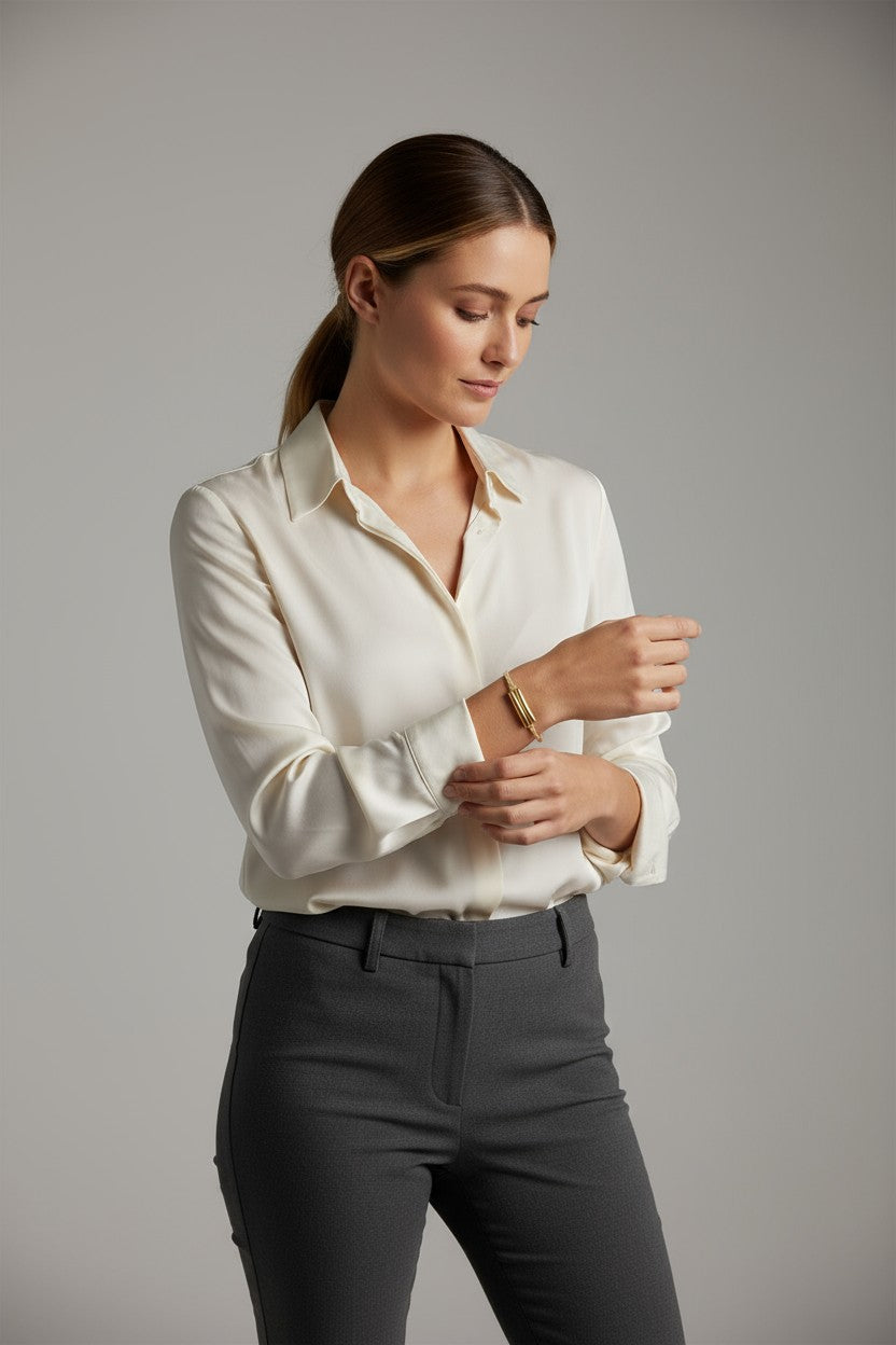 Elegant Ethereal Bracelet with Buriti fiber and gold-plated details