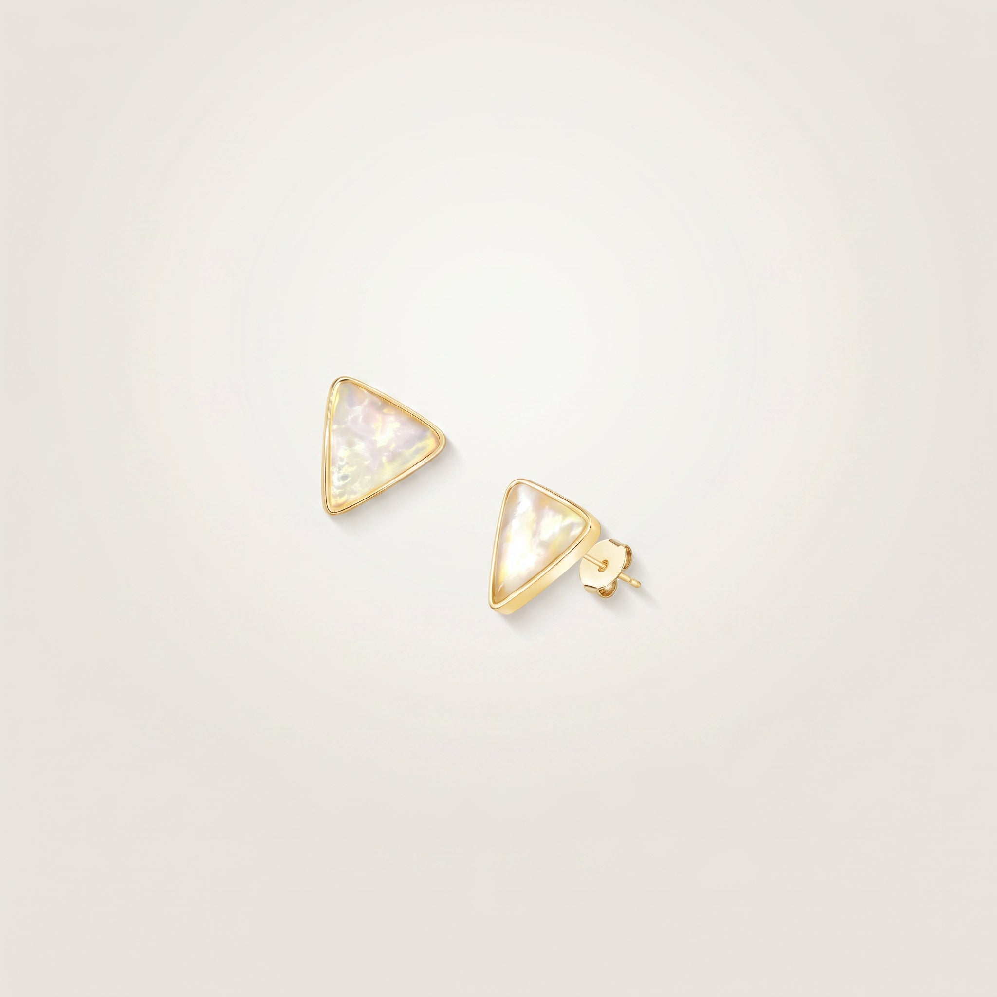 Purplee Store ICON Luxury Triad Opal Earrings  on a light gray background