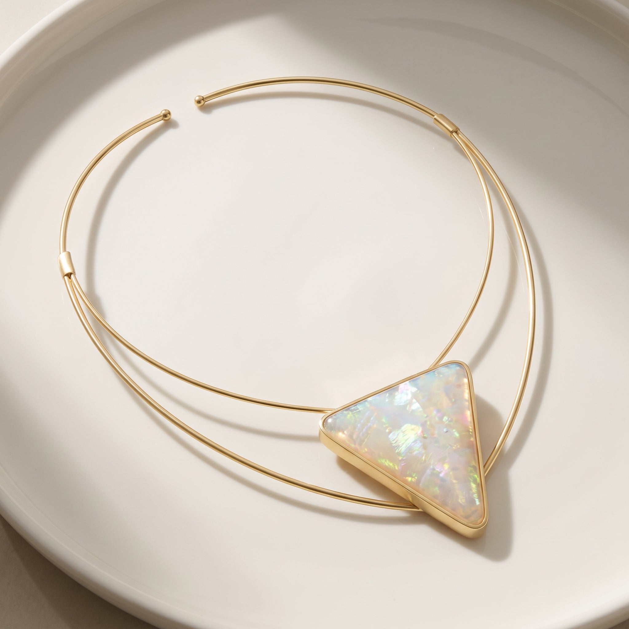 Purplee Store ICON Opal Statement Chocker on a white plate