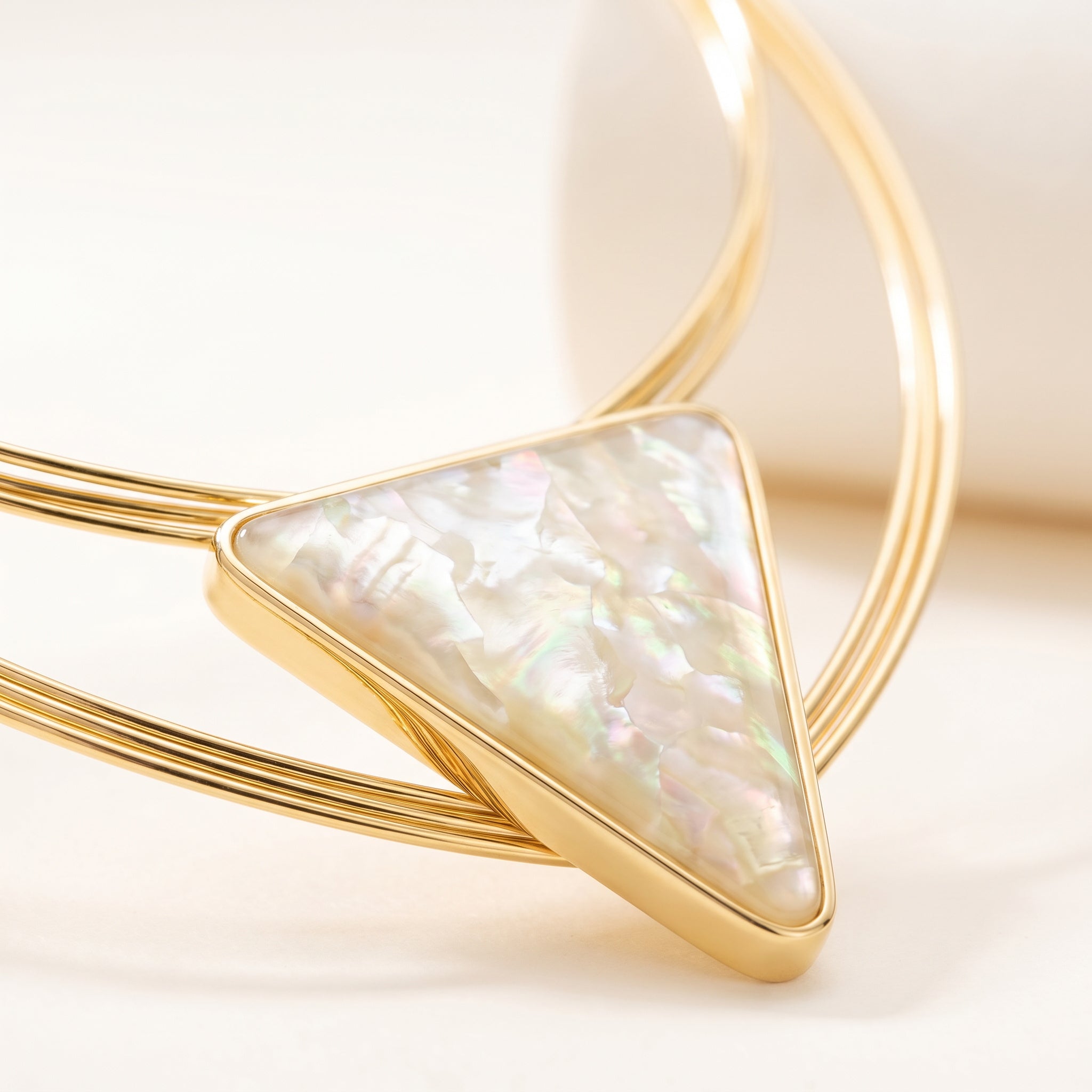 Close-up on Purplee Store ICON Opal Statement Chocker on a light background