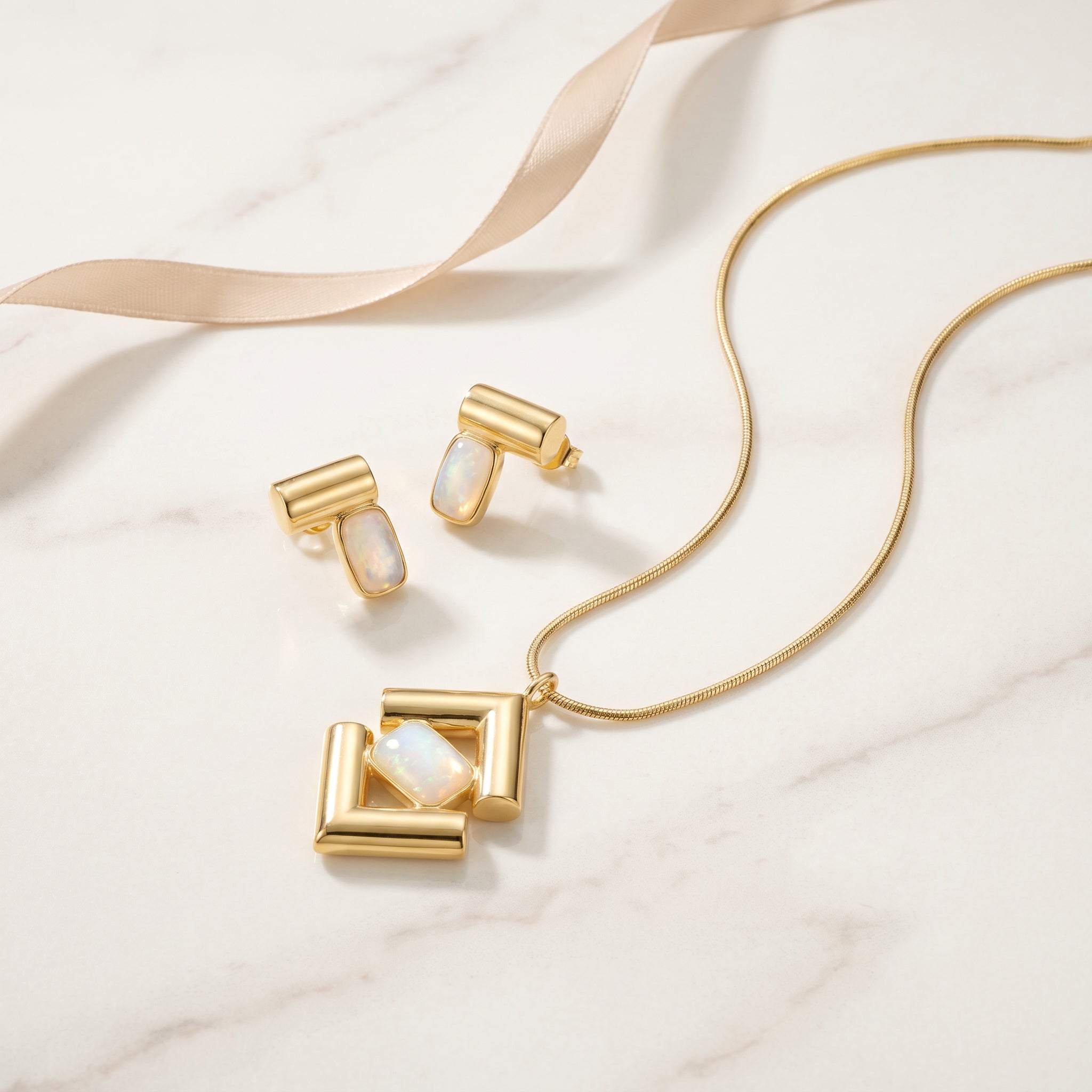 Purplee Store ICON Prism Opal Luxury set on a marble surface