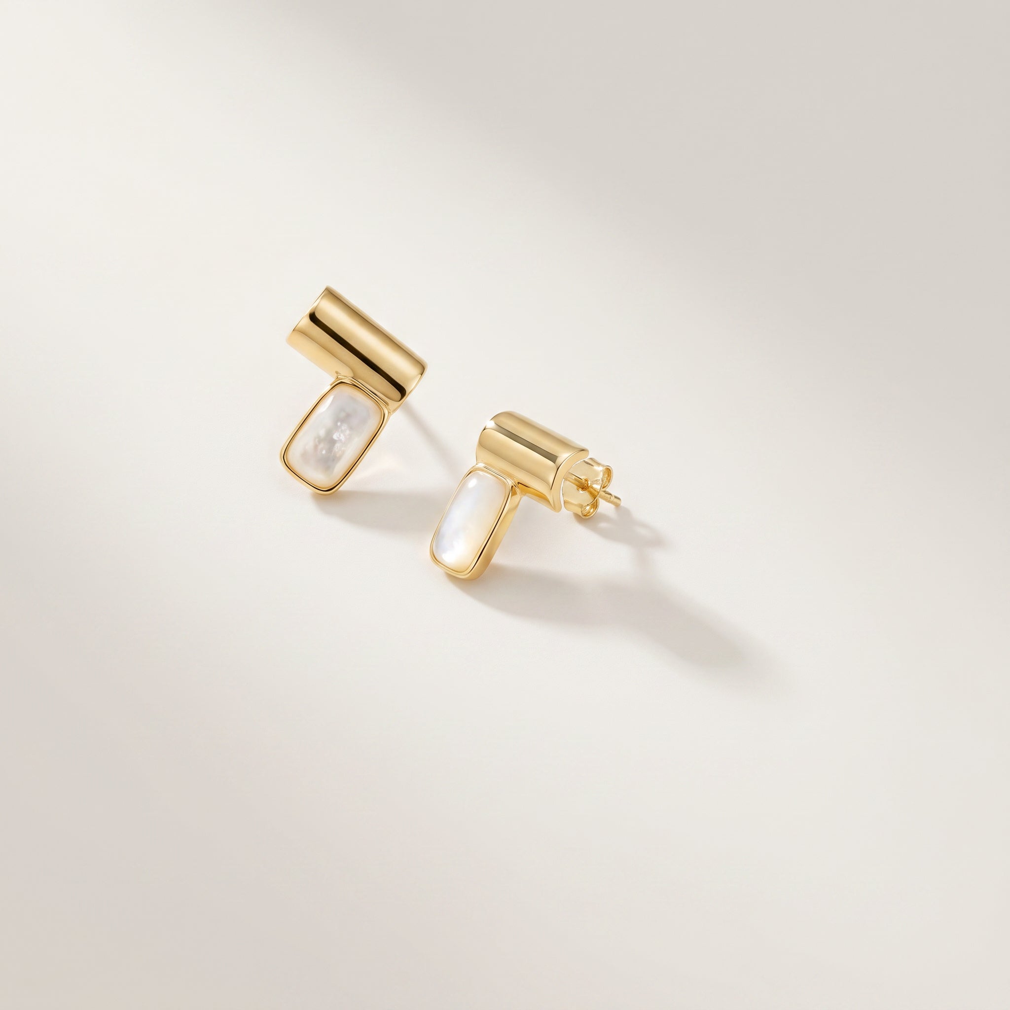 Purplee Store ICON Prism Opal Luxury Earrings center on a light beige background