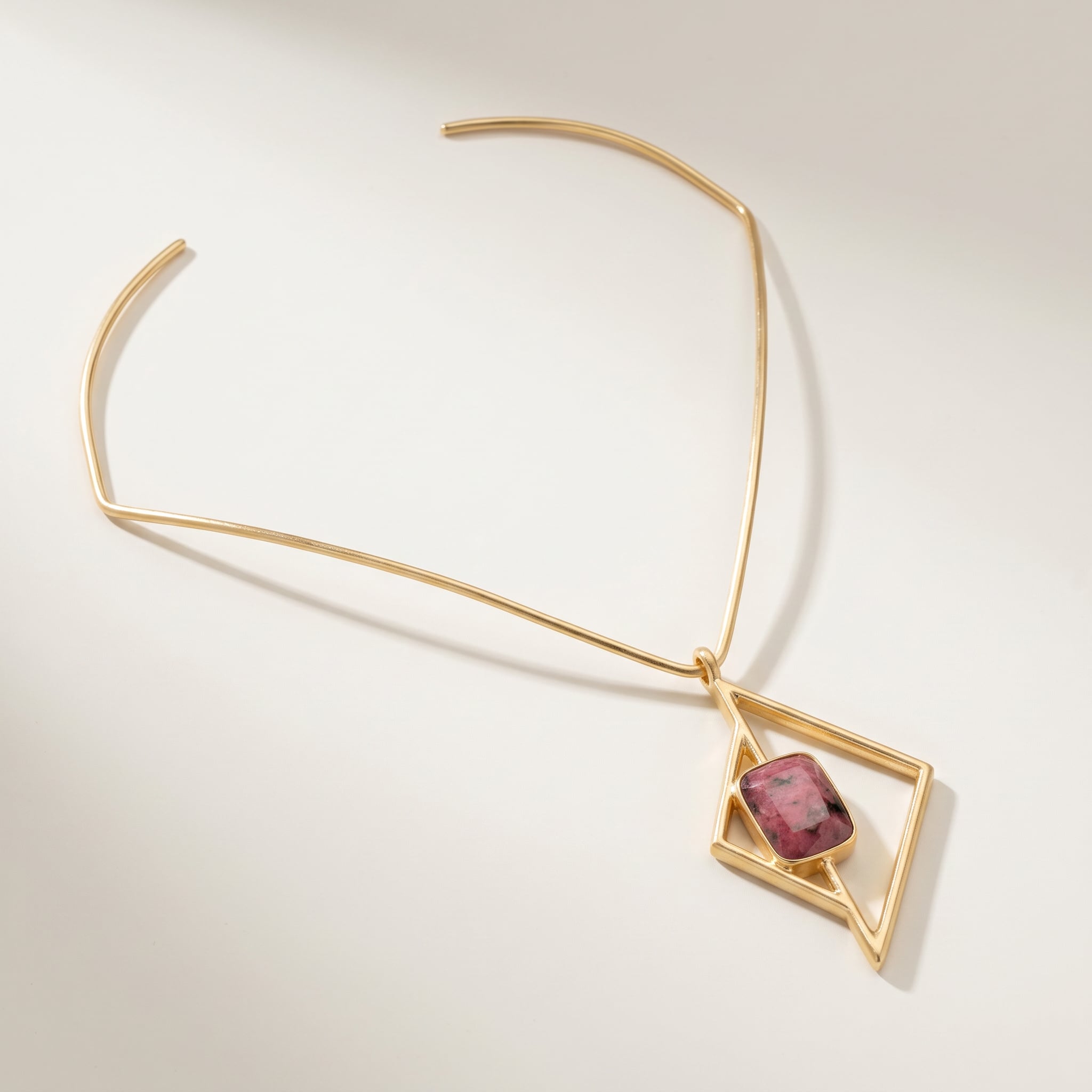 Purplee Store ICON Vertex Rhodonite Chocker on a light gray background