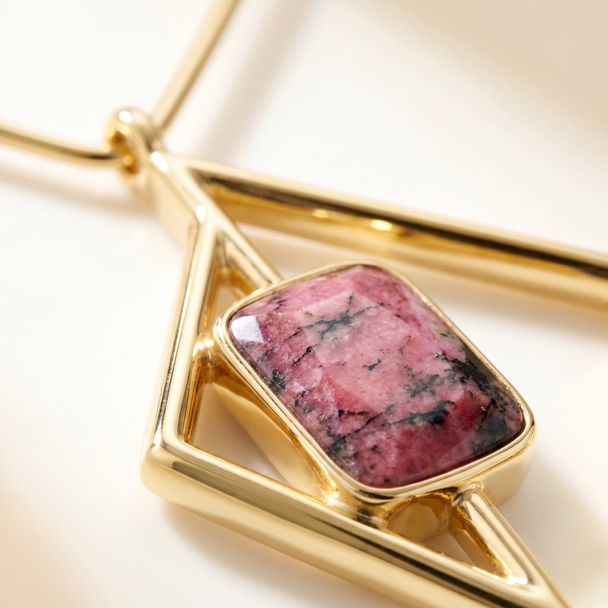 Purplee Store ICON Vertex Rhodonite Chocker on a white background