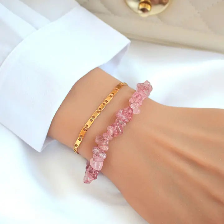 Rose Quartz Bracelet-Purplee Store