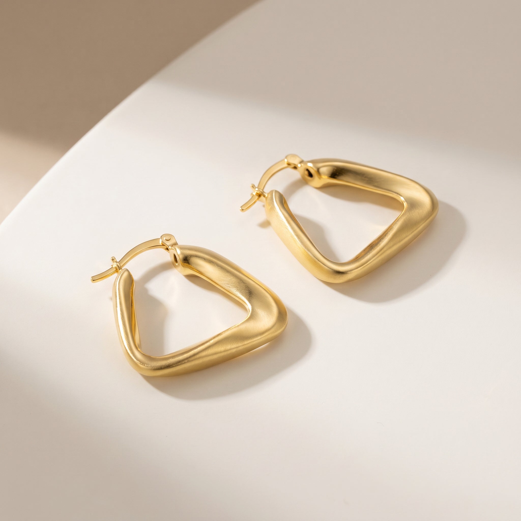 Sculpt Irregular Gold Vermeil Hoops