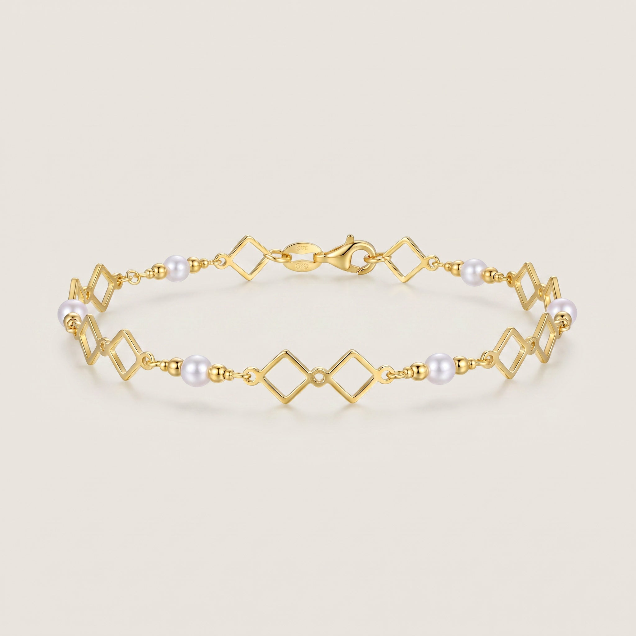Lumina Gemstone Rhombus Vermeil Bracelet|Purplee Store