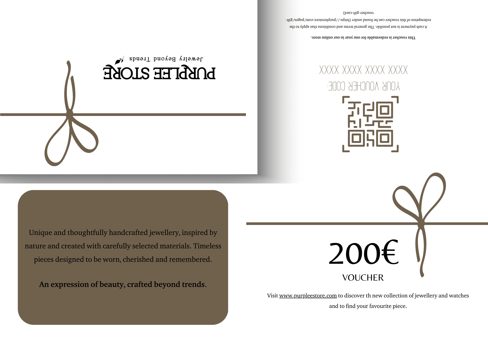 Luxury Jewelry Gift Voucher Online | Luxury handcrafted jewelry with natural materials and genuine stones - Purplee Store
