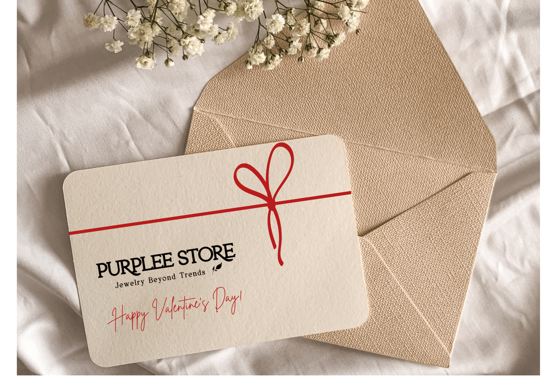 GIFT VOUCHER | "Valentine's Day" | Luxury handcrafted jewelry with natural materials and genuine stones - Purplee Store